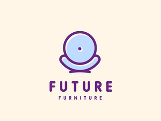 Fototapeta premium Modern minimalistic furniture logo template