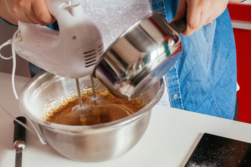 Mixing Muffin Cake Mixture