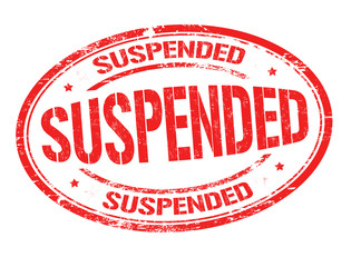 Suspended sign or stamp