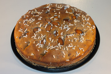 Vegetarian Food - vegetarian cake with almonds