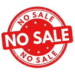 No sale sign or stamp