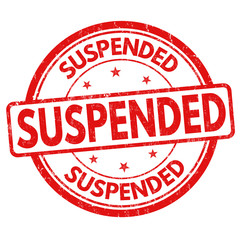 Suspended sign or stamp