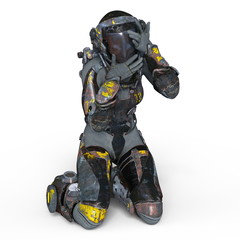 Naklejka premium 女性宇宙飛行士