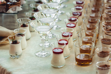 wedding candy bar with alcohol