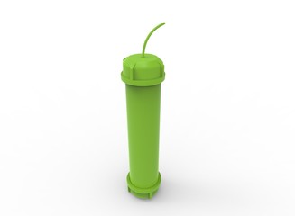 3d illustration of bomb. white background isolated. icon for game web.