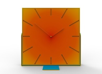3d illustration of colored clock. white background isolated. icon for game web.