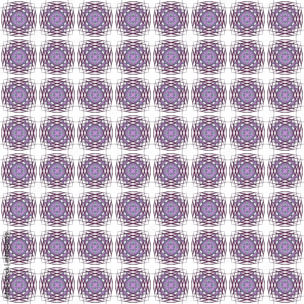Fototapete seamless texture with 3d rendering abstract fractal purple pattern