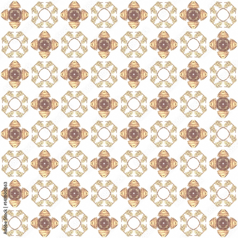 Fototapete seamless texture with 3d rendering abstract fractal brown pattern