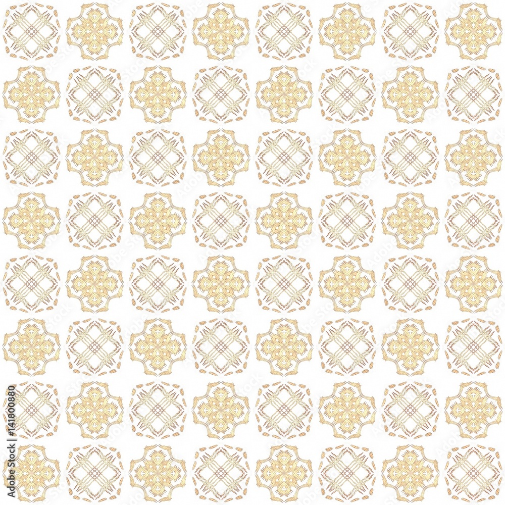 Fototapete seamless texture with 3d rendering abstract fractal brown pattern
