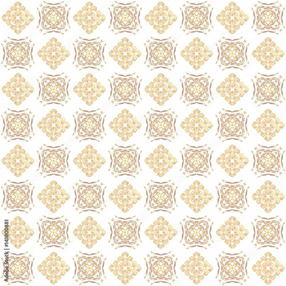 Fototapete seamless texture with 3d rendering abstract fractal brown pattern