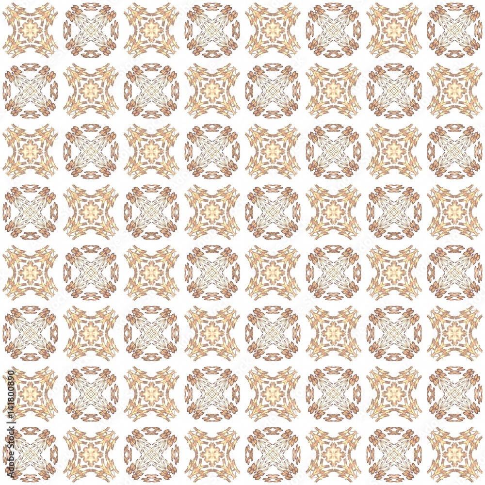 Fototapete seamless texture with 3d rendering abstract fractal brown pattern