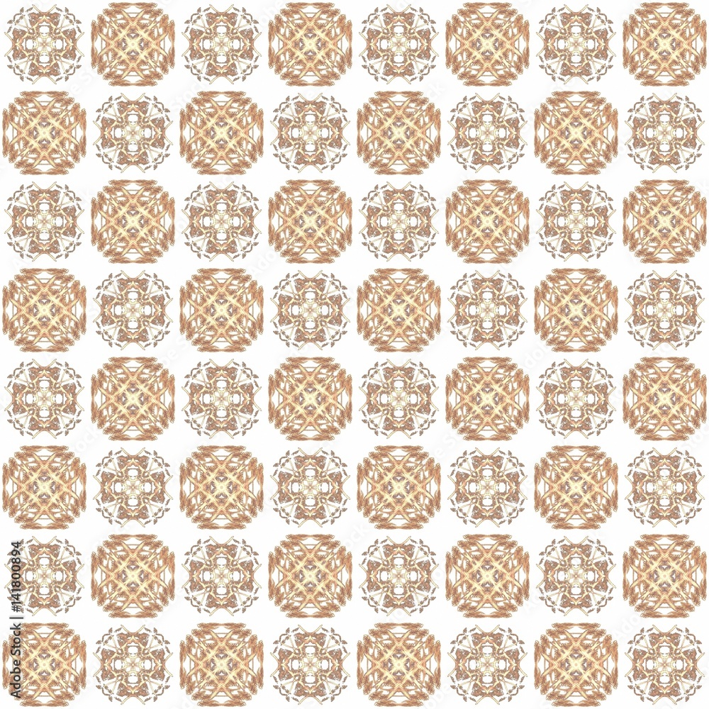 Fototapete seamless texture with 3d rendering abstract fractal brown pattern