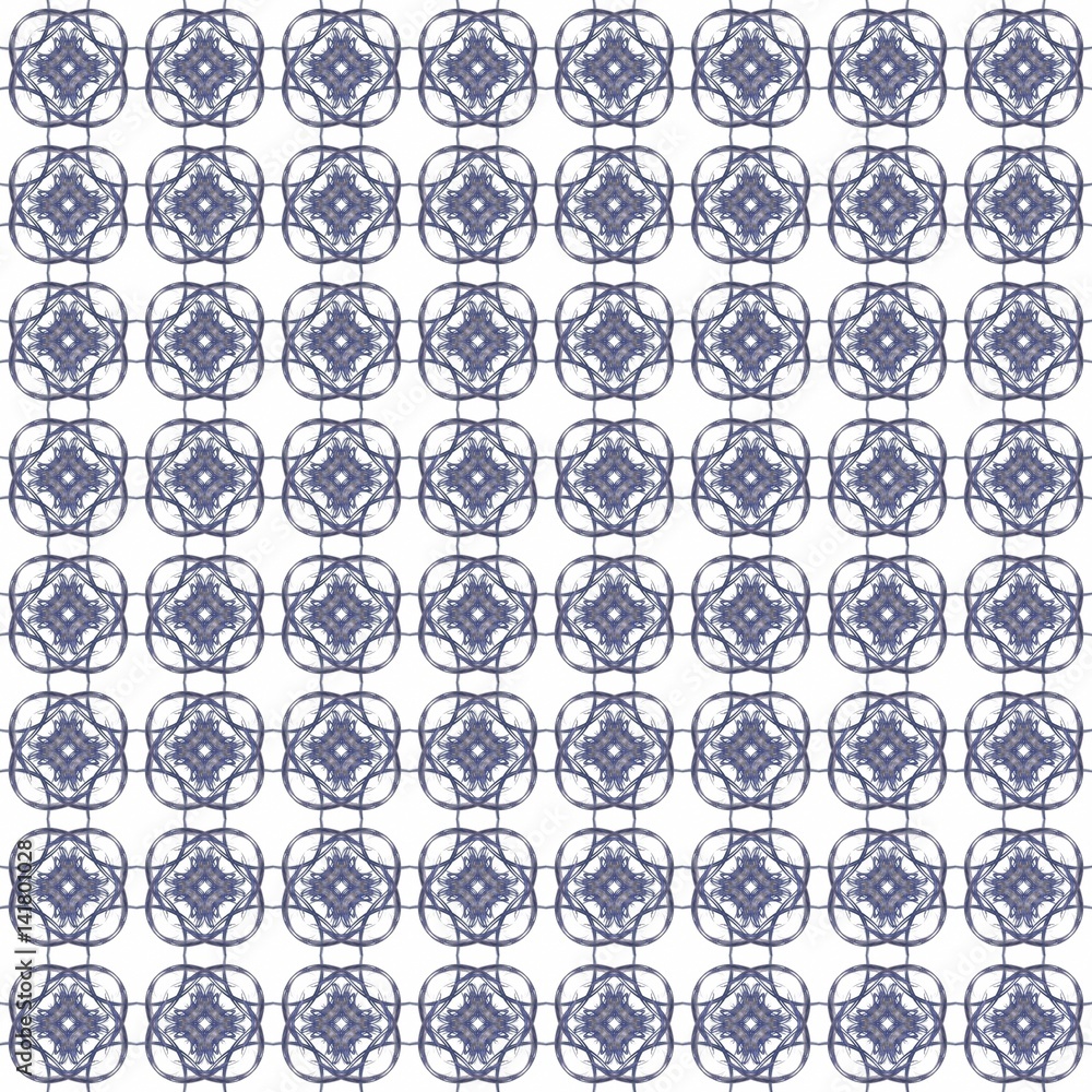 Fototapete seamless texture with 3d rendering abstract fractal blue pattern