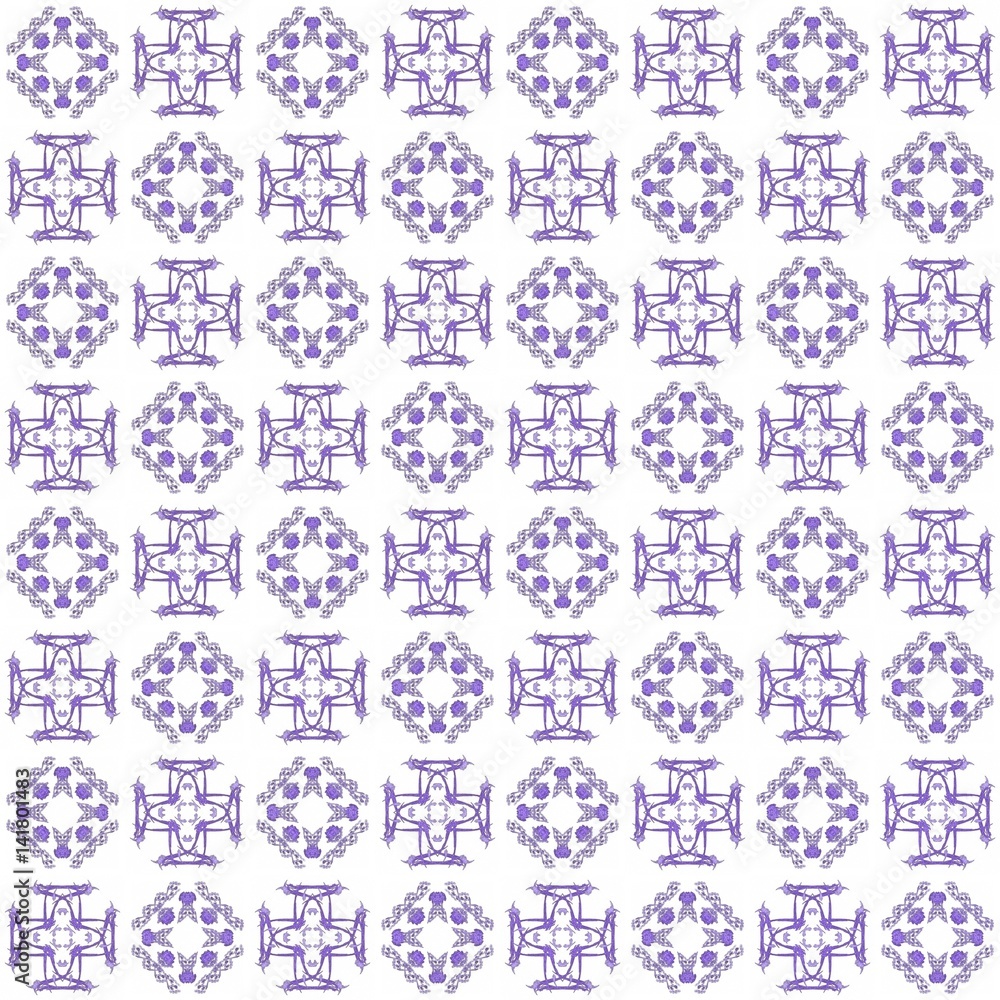 Fototapete seamless texture with 3d rendering abstract fractal blue pattern