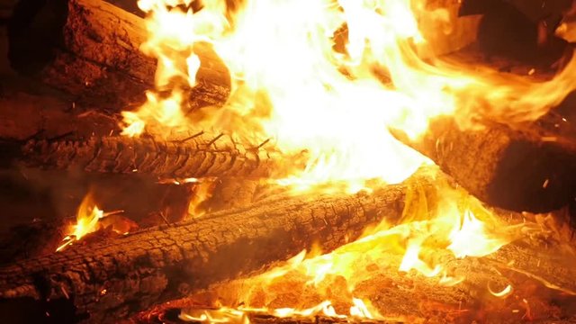 A fire rages nearly burned to the ground