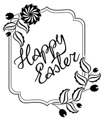 Artistic written greeting text "Happy Easter!"