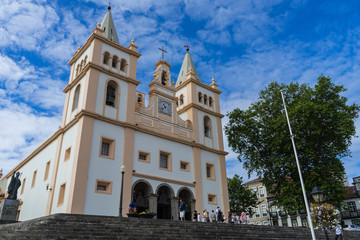 Fototapeta na wymiar Typical portoguese church in Angra do Heroismo, UNESCO World Heritage Site, Azores, Portugal