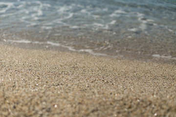 Fototapeta na wymiar Beautiful sand at Kleopatra beach in Alanya Turkey