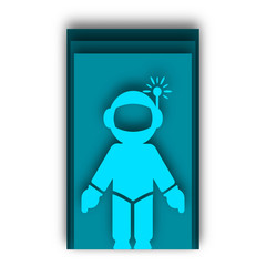 Astronaut at the Door Way Vector