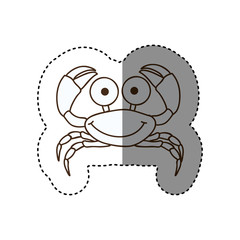 figure happy crab cartoon icon, vector illustration design