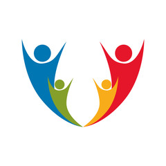 happy family together icon, vector illustration design