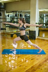 Beautiful woman practicing yoga