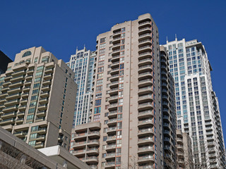 Fototapeta na wymiar cluster of modern apartment buildings