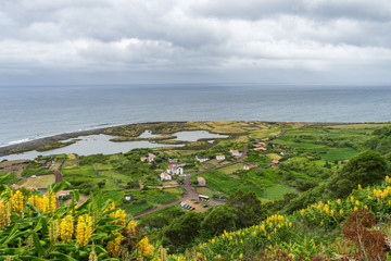 A typical fishing village in Faja do Cubre, Sao Jorge, Azores, Portugal