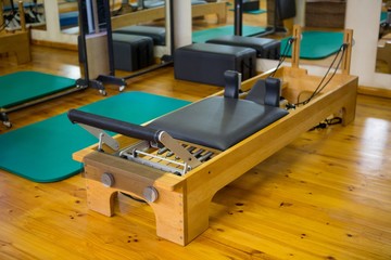 Reformer on wooden floor