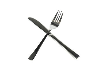 fork and knife isolated on white background