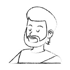 happy bearded  man icon image vector illustration design 