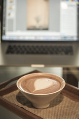 coffee with notebook for business