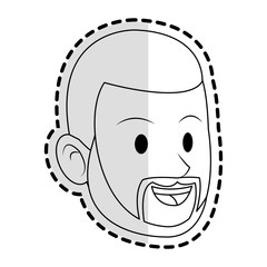 happy bearded man icon image vector illustration design
