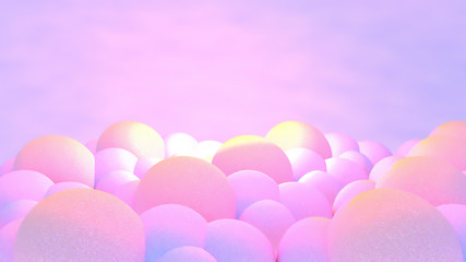 3d rendering picture soft pastel sky background. Paint brush texture effect. Beautiful and romantic scene.