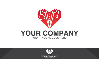 Heart logo, medical logo, logo template