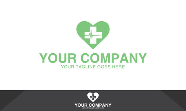 Heart logo, medical logo, logo template
