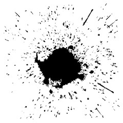 vector splatter Grunge background with a big black splash