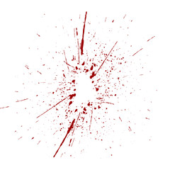 Abstract artistic paint splashes red and white. Ink splashes background. Black and white texture.