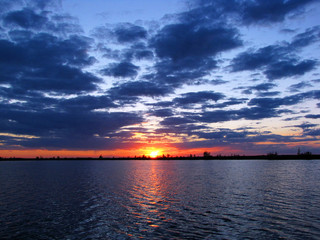 Sunset with clouds