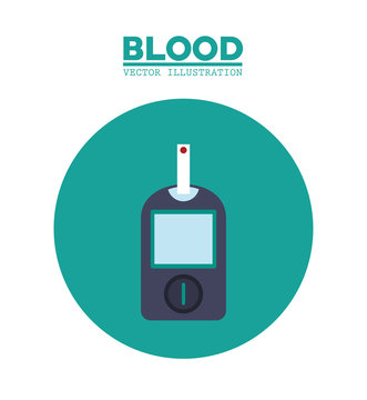diabetes blood test image vector illustration eps 10