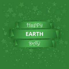 Happy Earth Day paper poster. Vector illustration.