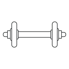 dummbell weight fitness outline vector illustration eps 10