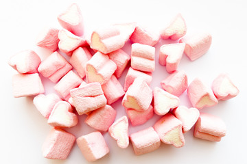 Marshmallows in heart shape