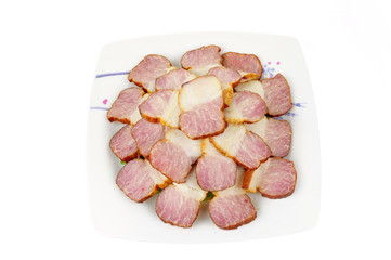 Bacon isolated on a white background