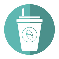 paper cup coffee to go shadow vector illustration eps 10