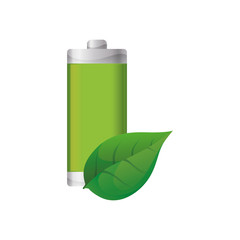 Green energy battery icon vector illustration graphic design