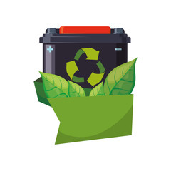 Green energy battery icon vector illustration graphic design