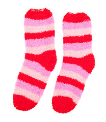 Socks made of cotton isolated on white background.