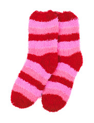 Socks made of cotton isolated on white background.