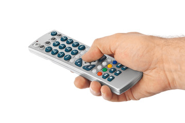 Hand with remote control